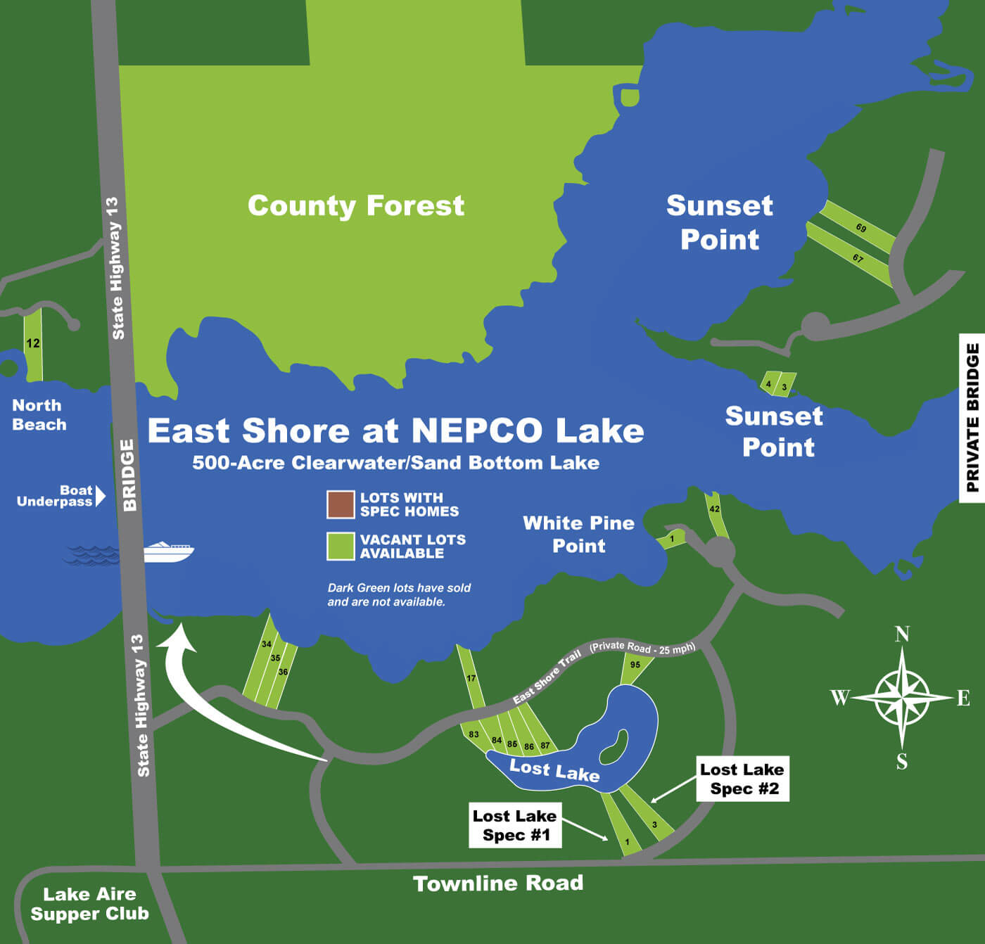 Lakefront Properties Nepco Lake